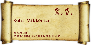 Kehl Viktória névjegykártya